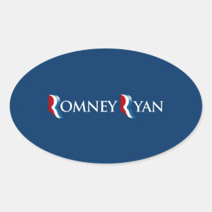 ROMNEY RYAN 2012 BANNER.png Oval Sticker