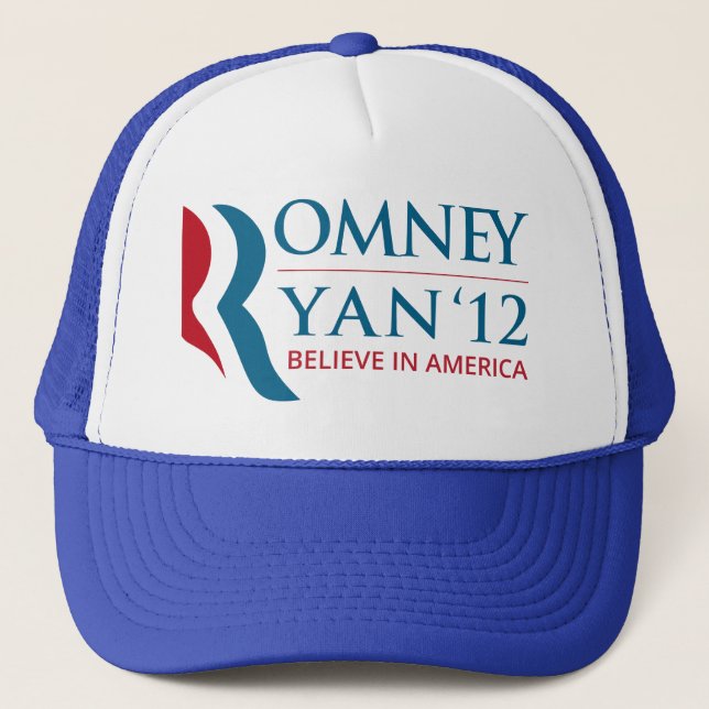 Romney / Ryan 2012 for US President and VP Trucker Hat (Front)
