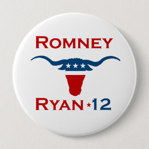 ROMNEY RYAN 2012 STEER.png 10 Cm Round Badge