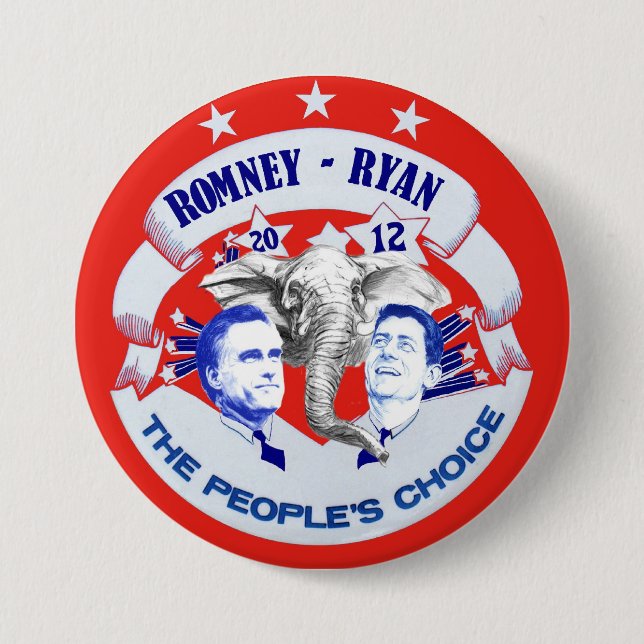 Romney - Ryan 2012 The People's Choice 7.5 Cm Round Badge (Front)