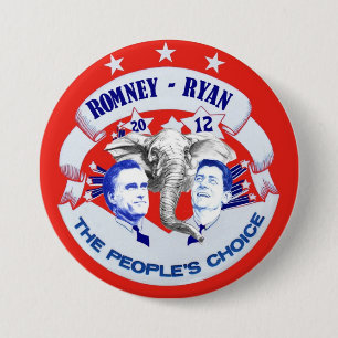 Romney - Ryan 2012 The People's Choice 7.5 Cm Round Badge