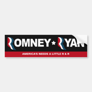 Romney / Ryan 2012 - Time for some R & R Bumper Sticker