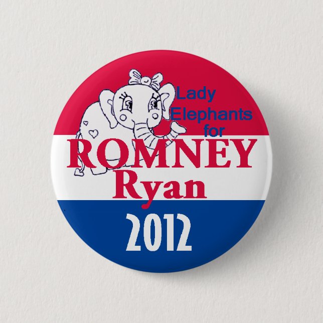 Romney Ryan 6 Cm Round Badge (Front)