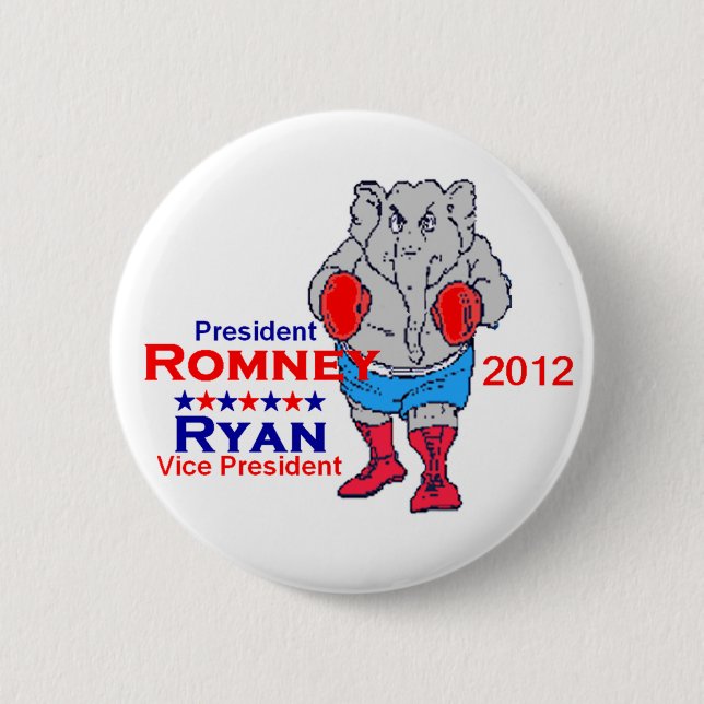 Romney Ryan 6 Cm Round Badge (Front)