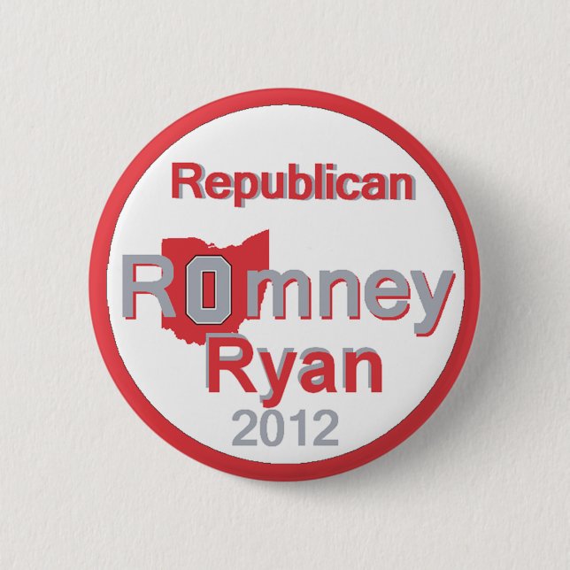 Romney Ryan 6 Cm Round Badge (Front)