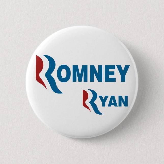 Romney - Ryan 6 Cm Round Badge (Front)