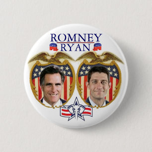 Romney Ryan Jugate 6 Cm Round Badge