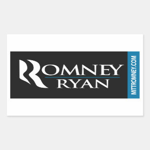 Romney Ryan Logo Sticker Black