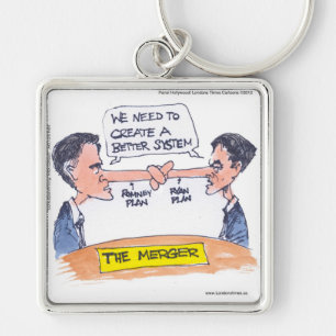 Romney Ryan Pinocchio Merger Funny Gifts & Tees Key Ring