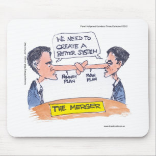 Romney Ryan Pinocchio Merger Funny Gifts & Tees Mouse Mat