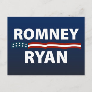 Romney Ryan Stars and Stripes Postcard