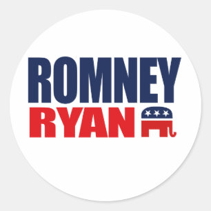 ROMNEY RYAN TICKET 2012.png Classic Round Sticker