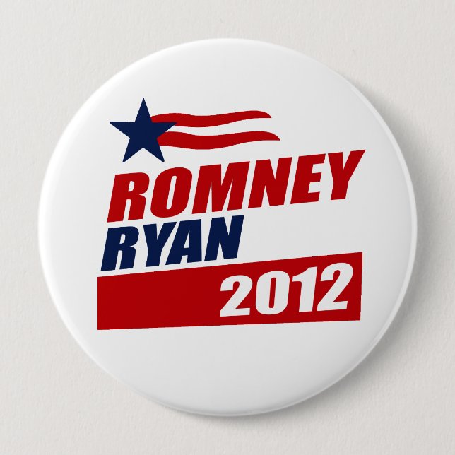 ROMNEY RYAN VP STAR BANNER.png 10 Cm Round Badge (Front)