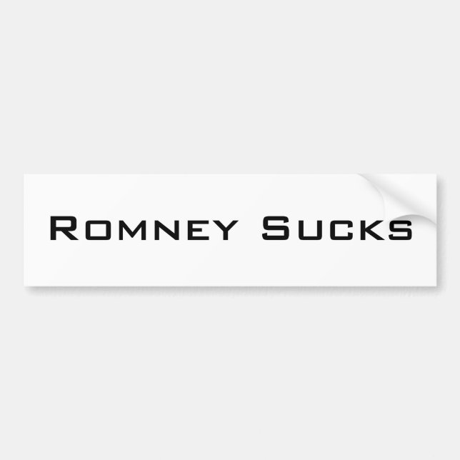 Romney Sucks Bumper Sticker (Front)