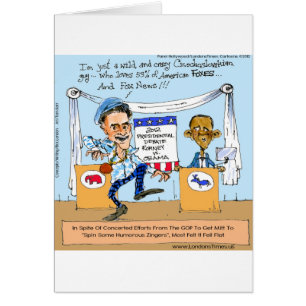 Romney Tries Zingers on Obama Funny Gifts & Cards