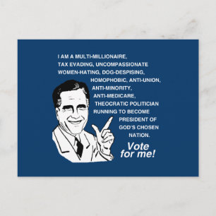 Romney Vote for Me.png Postcard