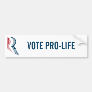 Romney: Vote Pro-Life Bumper Sticker