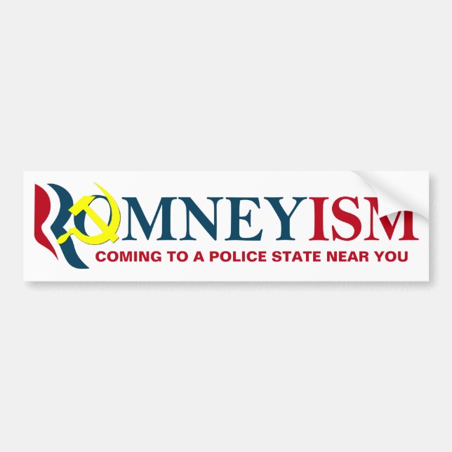 Romneyism / Socialism, Anti-Romney Bumper Sticker (Front)