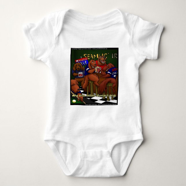 Romney's Irish Setters Funny Baby Bodysuit (Front)