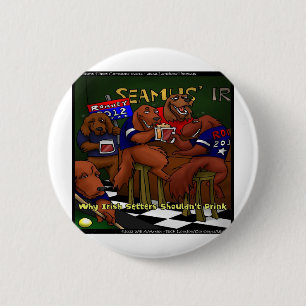 Romney's Irish Setters Funny Button