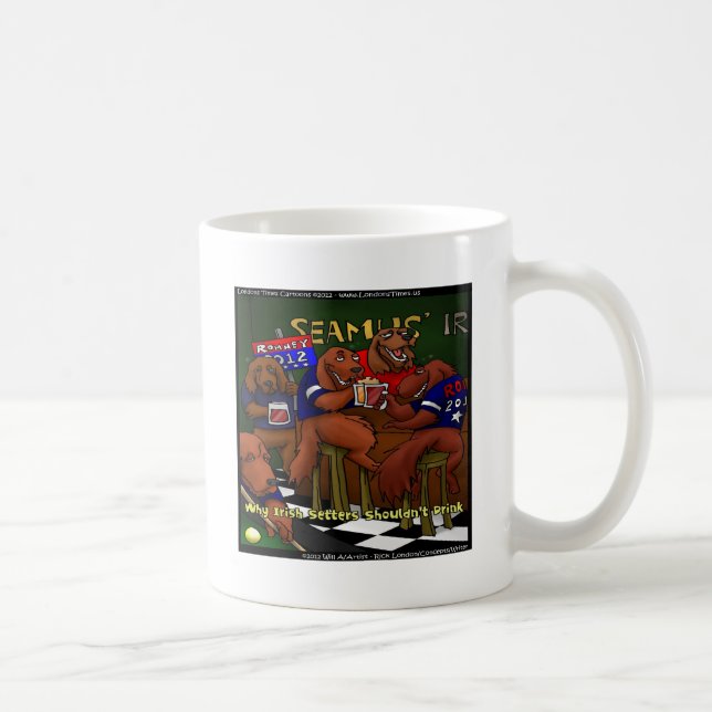 Romney's Irish Setters Funny Coffee Mug (Right)