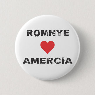 Romnye Luvs Amercia Pinback Pin