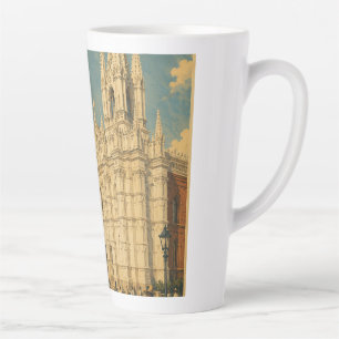 Rompecabezas Santa Ana, El Salvador Retro poster Latte Mug