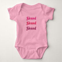 Romper Blessed x3 roze.