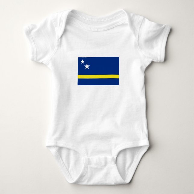 Romper Curaçaose flag. Baby Bodysuit (Front)