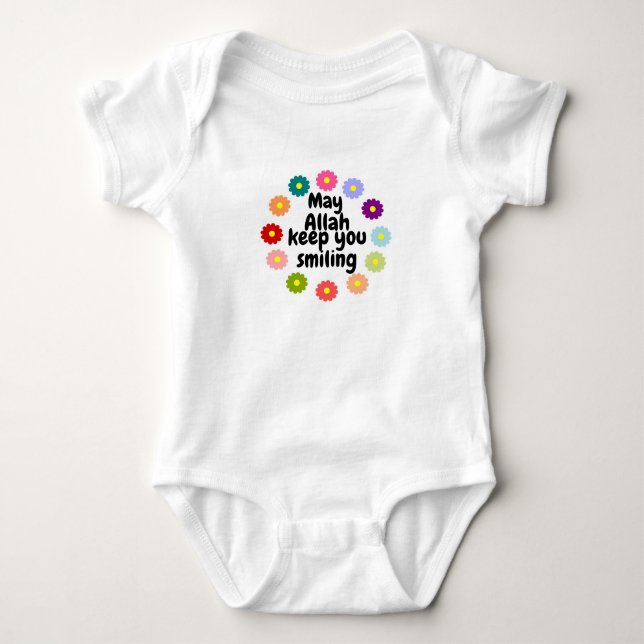 Romper May Allah keep you smiling. Baby Bodysuit (Front)
