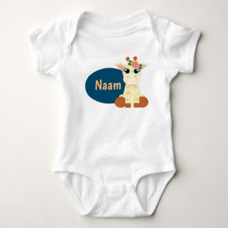 Romper with name and Giraffe van Stylimalzz Baby Bodysuit