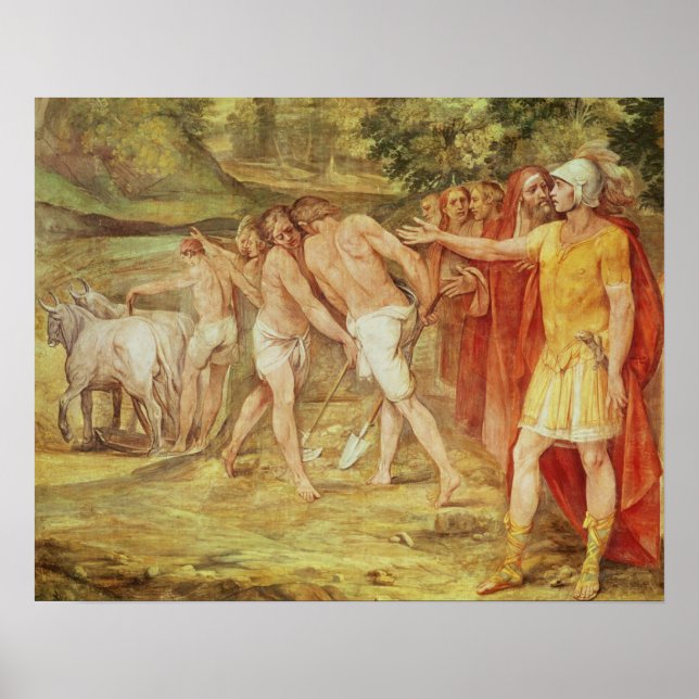 Romulus marking the limits of Rome Poster (Front)