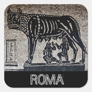 Romulus & Remus Square Sticker