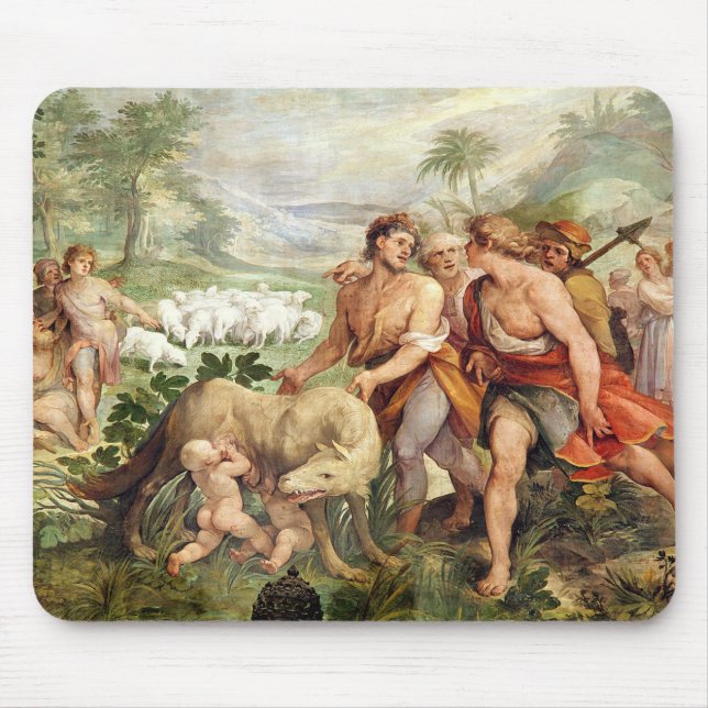 Romulus suckled by the she-wolf mouse mat (Front)