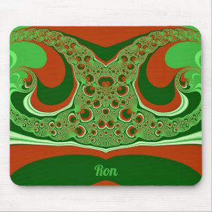 RON ~ CHRISTMAS ~ Red Green White  Mouse Mat