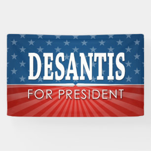 Ron DeSantis 2024 - stars and stripes design Banner
