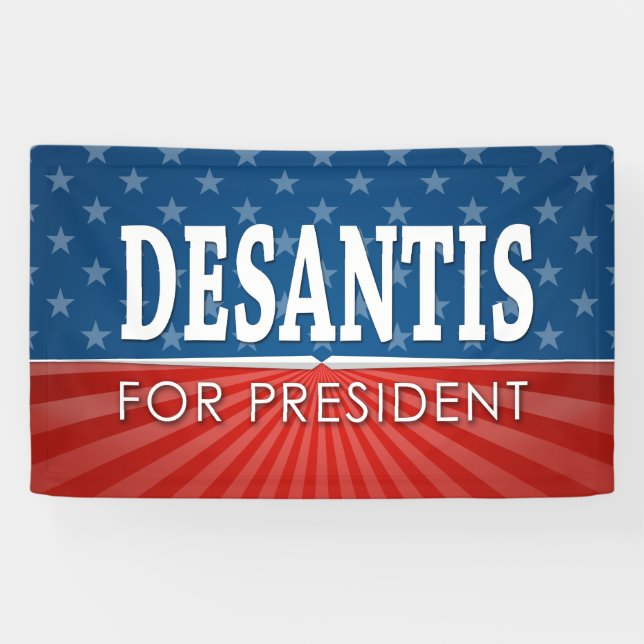 Ron DeSantis 2024 - stars and stripes design Banner (Horizontal)