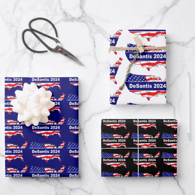 Ron DeSantis 2024 USA Wrapping Paper Sheet (Front)
