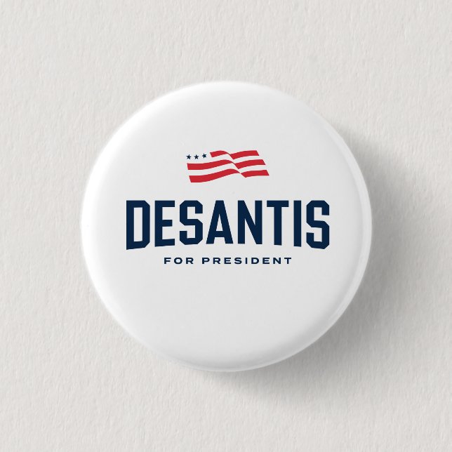 Ron DeSantis for President 2024 3 Cm Round Badge (Front)