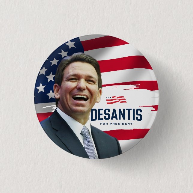 Ron Desantis for President 2024 3 Cm Round Badge (Front)
