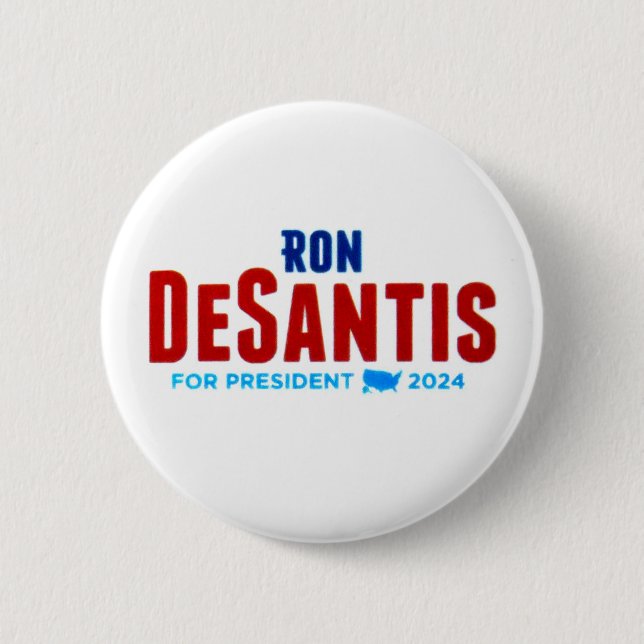 Ron DeSantis for President 2024 6 Cm Round Badge (Front)
