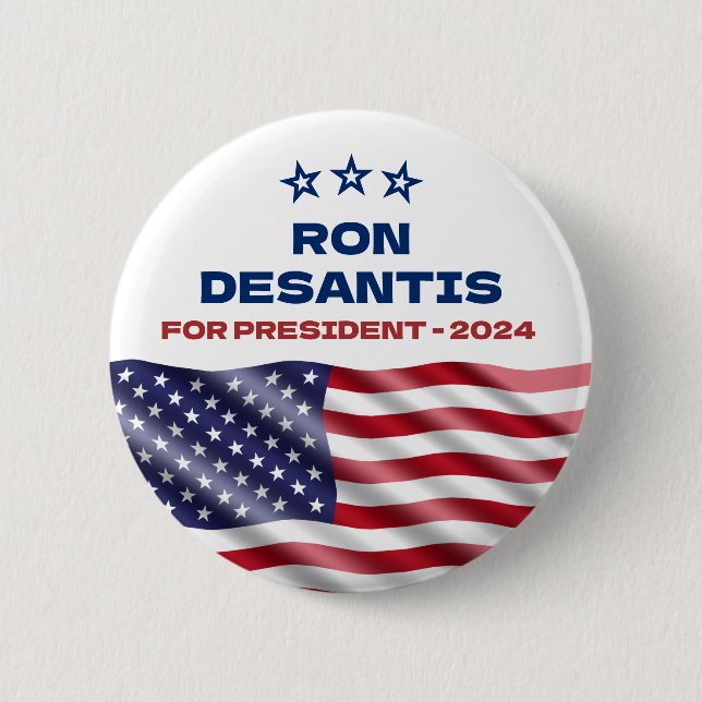 Ron Desantis for President 2024  6 Cm Round Badge (Front)