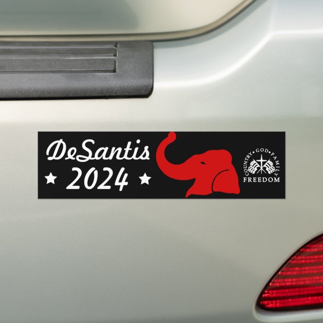 Ron DeSantis For President 2024 Bumper Sticker (On Car)