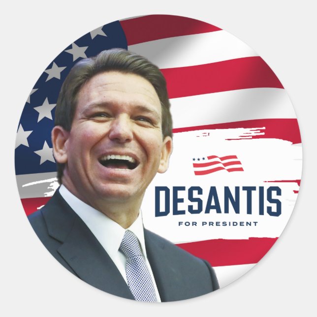 Ron DeSantis for President 2024 Classic Round Sticker (Front)