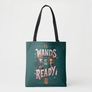 Ron & Hermione Wands at the Ready Tote Bag