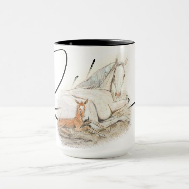 Ron Hevener "Contessa and foal" Signature Mug (Center)