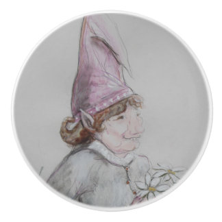 Ron Hevener Lady Garden Spirit  Ceramic Knob