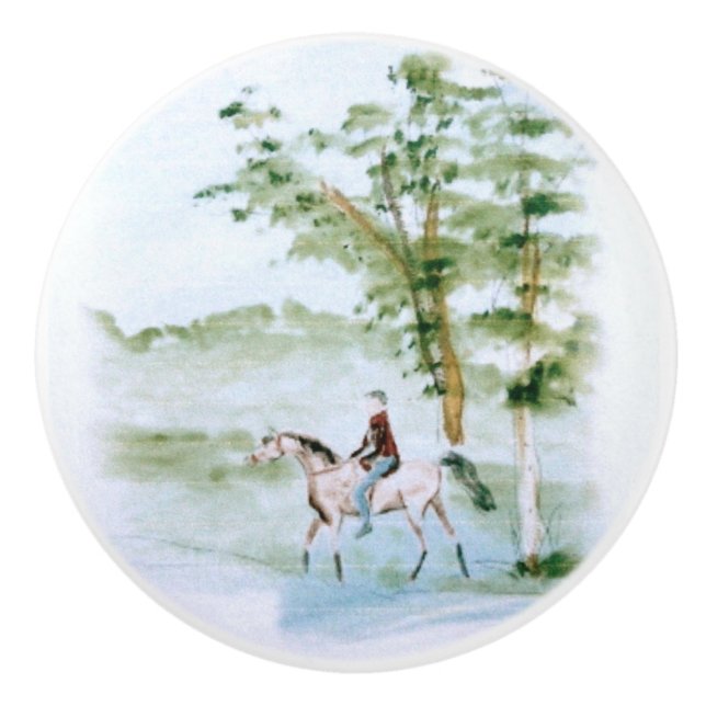 Ron Hevener Morning Ride Ceramic Knob (Front)