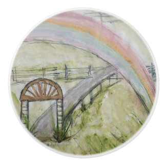 Ron Hevener Over the Rainbow Ceramic Knob