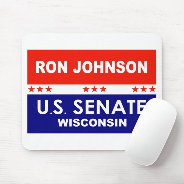 Ron Johnson US Senate Wisconsin 2022 Mouse Mat (With Mouse)